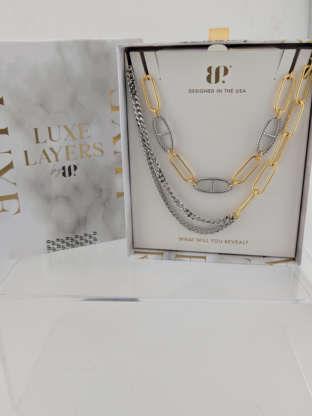 Luxe Layers Two-Tone Gold & Silver Link Layered Necklace